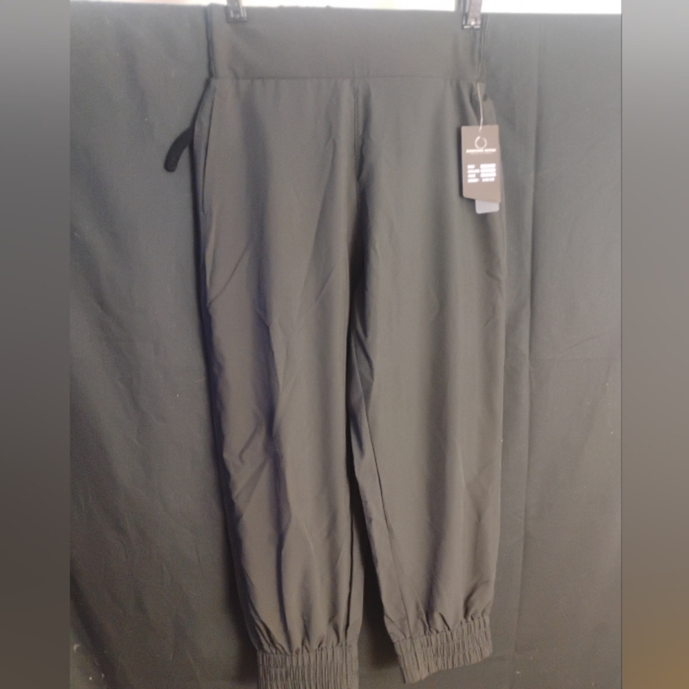 Downtown Motion Women's Black Windbreaker Pants SZ XL Activewear Stretch Waist
